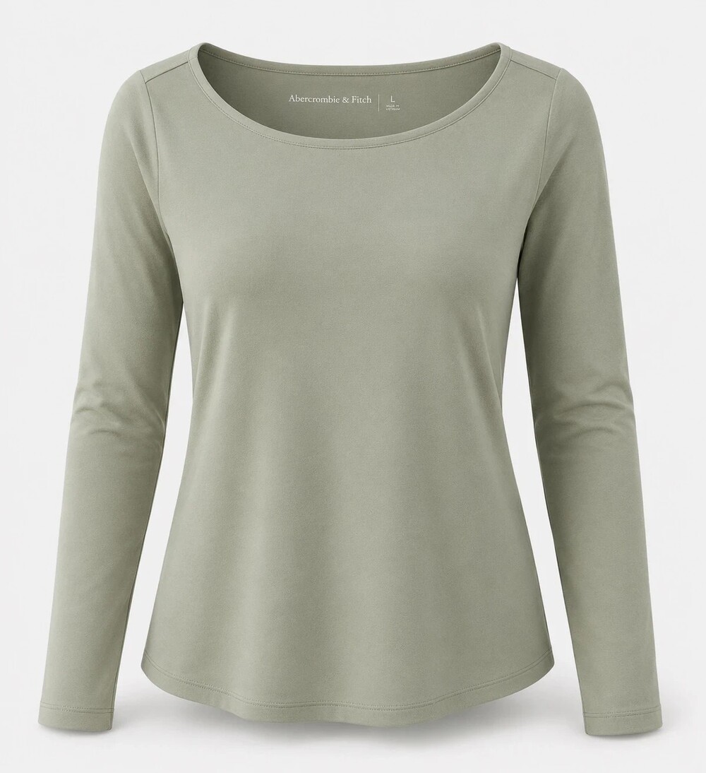 NWT Abercrombie Sage Long Sleeve Top L